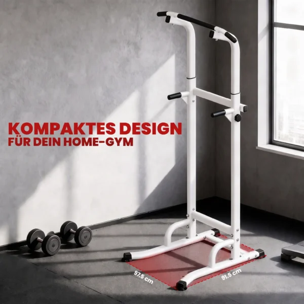 Power Tower In Hoogte Verstelbaar 176,5 227 Cm Dip Station Multifunctioneel Met Stalen Frame 120 Kg Draagvermogen