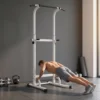 Power Tower In Hoogte Verstelbaar 176,5 227 Cm Dip Station Multifunctioneel Met Stalen Frame 120 Kg Draagvermogen