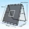 Rebounder Für Fußball Höhe & Breite Verstellbares Doppelseitiges Klappbar Rebounder Netz Mit Ziel 5 Winkeln Stahlrahmen