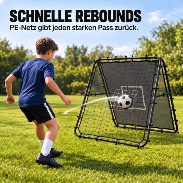 Rebounder Für Fußball Höhe & Breite Verstellbares Doppelseitiges Klappbar Rebounder Netz Mit Ziel 5 Winkeln Stahlrahmen