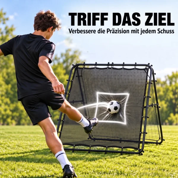 Rebounder Für Fußball Höhe & Breite Verstellbares Doppelseitiges Klappbar Rebounder Netz Mit Ziel 5 Winkeln Stahlrahmen