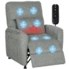 Relaxfauteuil TV fauteuil Elektrisch Met Ligfunctie Verwarming Vibratiemassage
