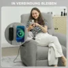 Relaxfauteuil TV fauteuil Elektrisch Met Ligfunctie Verwarming Vibratiemassage