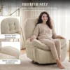 Relaxfauteuil TV fauteuil Met Ligfunctie, Draaibare Relaxstoel Met Schommelfunctie, Voor Woonkamer, Slaapkamer