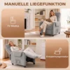 Relaxsessel Mit 360° Drehfunktion & Push Back Liegefunktion Fernsehsessel Mit Fußstützen Bis 150 Kg Grau