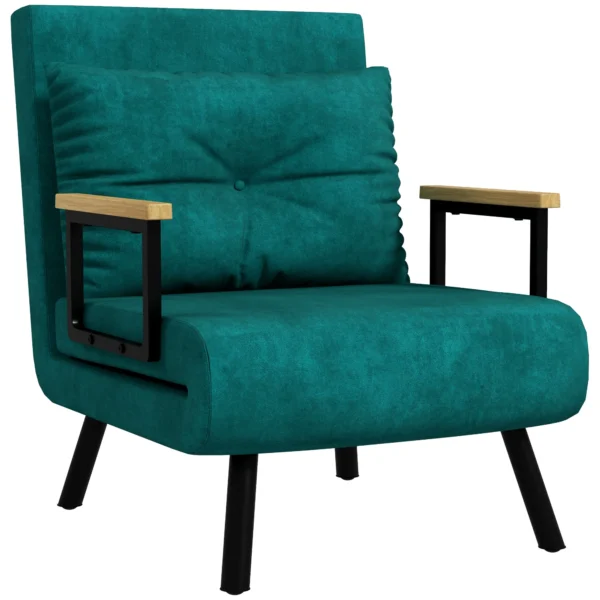 Relaxstoel In Scandinavisch Design, Ligstoel, Leesstoel. Incl. Kussen Met Knoophechting, Zwart + Natuur