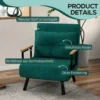 Relaxstoel In Scandinavisch Design, Ligstoel, Leesstoel. Incl. Kussen Met Knoophechting, Zwart + Natuur