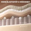 Relaxstoel Met Ligfunctie En Schommelfunctie TV stoel Met Voetensteun In Crèmewit