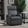 Relaxstoel TV stoel Met Vibratiemassage, Ligfunctie, 2 Massagepunten, Afstandsbediening, 68 X 88 X 98 Cm Grijs
