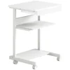 Rolbureau Met Lade En Planken, 4 Wielen, Compact, Spaanplaat, Metaal