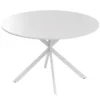 Ronde Eettafel Voor 4 Personen, Keukentafel In Industriële Stijl Met Stalen Poten, Voor Eetkamer, Keuken, Wit