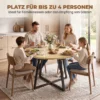 Ronde Eettafel Voor 4 Personen Ronde Keukentafel Stalen Frame 100cm Natuur Zwart