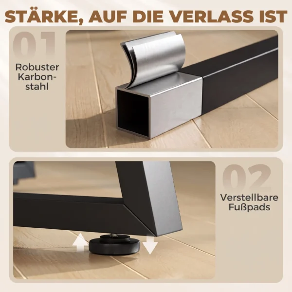 Ronde Eettafel Voor 4 Personen Ronde Keukentafel Stalen Frame 100cm Natuur Zwart