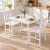 Ruimtebesparende Eetgroep, Rechthoekige Keukentafel Met 2 Stoelen, Wit