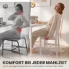 Ruimtebesparende Eetgroep, Rechthoekige Keukentafel Met 2 Stoelen, Wit
