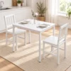 Ruimtebesparende Eetgroep, Rechthoekige Keukentafel Met 2 Stoelen, Wit