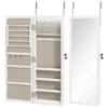 Schmuckschrank Spiegel LED Wandmontage Schmuckschrank Ganzkörperspiegel 106,7cm Weiß