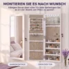Schmuckschrank Spiegel LED Wandmontage Schmuckschrank Ganzkörperspiegel 106,7cm Weiß