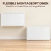 Schoenenkast Met 2 Kleppen, Hangende Schoenenkast Met Plank, Smal Schoenenrek Voor 6 Paar Schoenen 70 X 30 X 43 Cm, Wit