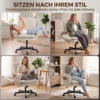 Schreibtischstuhl Mit Klappbaren Armlehnen Bürostuhl Mit Rollen In Beige