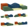 Schuim Bouwstenen Voor Kinderen Klimmen 6 delige Indoor Zachte Bouwstenen Met Antislip Onderkant Fluweelachtige Uitstraling XXL Kleurrijk