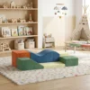 Schuim Bouwstenen Voor Kinderen Klimmen 6 delige Indoor Zachte Bouwstenen Met Antislip Onderkant Fluweelachtige Uitstraling XXL Kleurrijk