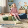 Schuim Bouwstenen Voor Kinderen Klimmen 6 delige Indoor Zachte Bouwstenen Met Antislip Onderkant Fluweelachtige Uitstraling XXL Kleurrijk