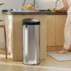 Sensor Prullenbak 55L Contactloze Afvalbak Met Soft Close Deksel Van Roestvrij Staal Voor Keuken Fitnessruimte