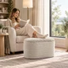 Sitzbank Mit Stauraum 3 teiliges Ineinanderstellbares Cord Truhenbank Hocker Set Beige