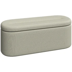 Sitzbank Mit Stauraum Als Polsterbank 116 Cm Grau