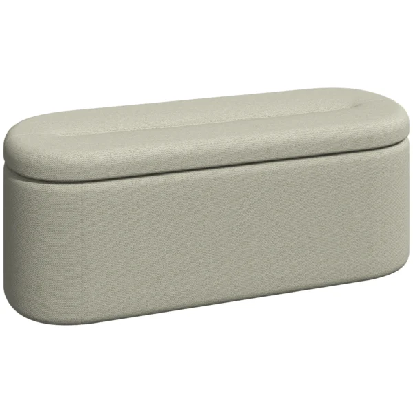 Sitzbank Mit Stauraum Als Polsterbank 116 Cm Grau