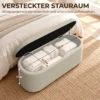 Sitzbank Mit Stauraum Als Polsterbank 116 Cm Grau