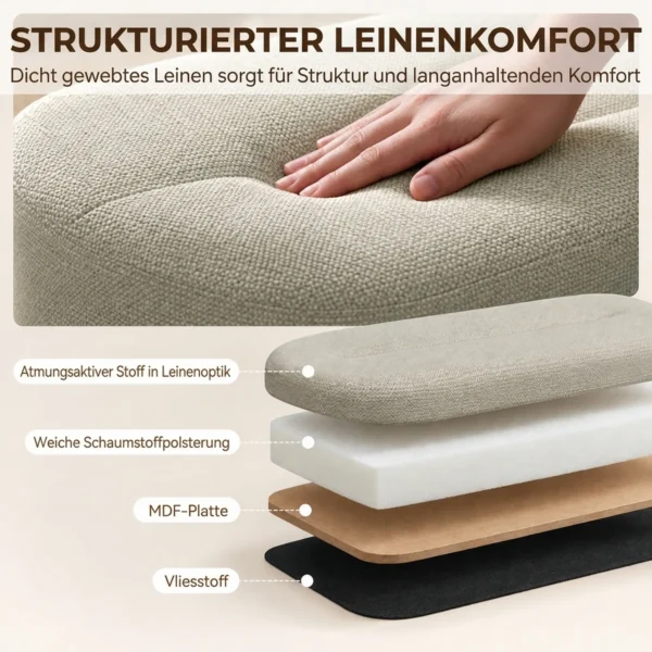 Sitzbank Mit Stauraum Als Polsterbank 116 Cm Grau