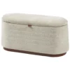 Sitzbank Mit Stauraum Aus Modernem Chenille Truhenbank In 91 Cm Beige