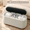 Sitzbank Mit Stauraum Aus Modernem Chenille Truhenbank In 91 Cm Beige