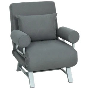 Slaapstoel, Gestoffeerde Stoel, Om Te Zetten In Een Logeerbed, Ergonomisch, Donkergrijs