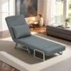 Slaapstoel, Gestoffeerde Stoel, Om Te Zetten In Een Logeerbed, Ergonomisch, Donkergrijs