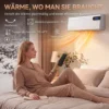 Slimme Elektrische Verwarming 2000 W, Keramische Wandverwarming Met WLAN App, Oscillerend, Thermostaat, Wit