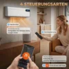 Slimme Elektrische Verwarming 2000 W, Keramische Wandverwarming Met WLAN App, Oscillerend, Thermostaat, Wit
