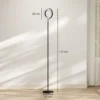Staande Lamp 42W LED Dimbaar 3 Kleurtemperaturen Plafondschijnwerper Verstelbare Ringkop Zwart