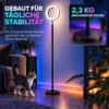 Staande Lamp 42W LED Dimbaar 3 Kleurtemperaturen Plafondschijnwerper Verstelbare Ringkop Zwart