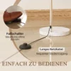 Staande Lamp, Gebogen Hoofd, Voetschakelaar, Marmeren Basis, Kunststof Kap, Wit