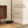 Staande Lamp, Vloerlamp, E27 Fitting, Zwart, Witte Stoffen Kap, Voetschakelaar, Ijzer, 47 X 37 X 153 Cm