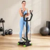 Stepper Sidestepper Met Handvat Trainingsbanden Hydraulische Weerstand Thuis Trainer LCD Display Antislip Pedalen Voor Thuis Kantoor