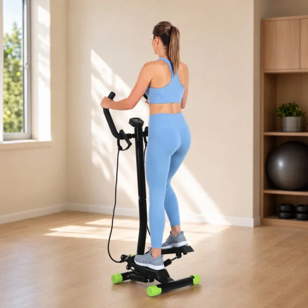 Stepper Sidestepper Met Handvat Trainingsbanden Hydraulische Weerstand Thuis Trainer LCD Display Antislip Pedalen Voor Thuis Kantoor