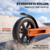 Stuntstep Voor Volwassenen & Tieners, Trickstep Met 100 Mm PU wielen, 360° Stalen Y stuur, Aluminium Deck, ABEC 7, Oranje