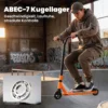Stuntstep Voor Volwassenen & Tieners, Trickstep Met 100 Mm PU wielen, 360° Stalen Y stuur, Aluminium Deck, ABEC 7, Oranje
