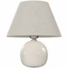 Tafellamp, Vintage Nachtkastje Lamp Bureaulamp Met Keramische Voet, Linnen Kap E27 Fitting