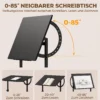 Tekentafel, In Hoogte En Hoek Verstelbaar, Met Antislip Opbergplank, Zwart