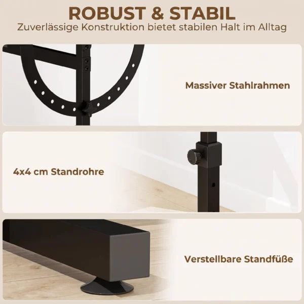Tekentafel, In Hoogte En Hoek Verstelbaar, Met Antislip Opbergplank, Zwart